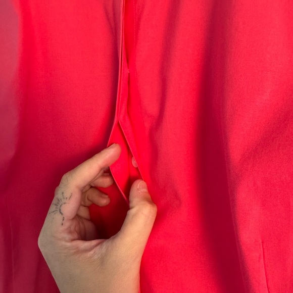 Talbots Dark Pink Boxy Button Down Shirt with Notched Collar 22W NWOT 3/4 sleeve - Picture 5 of 6